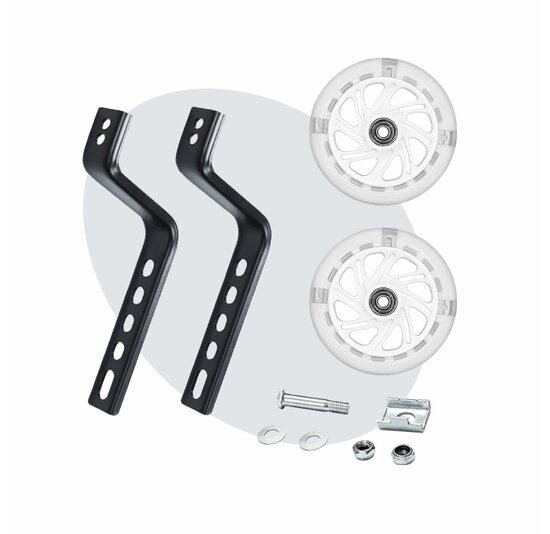 Voltano Zijwieltjes LED Verlichting Solid – Wit – 12-20 Inch - Verstevigd Staal