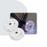 Voltano Zijwieltjes LED Verlichting Solid – Wit – 12-20 Inch - Verstevigd Staal