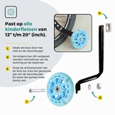 Voltano Zijwieltjes LED Verlichting Solid – Blauw – 12-20 Inch - Verstevigd Staal