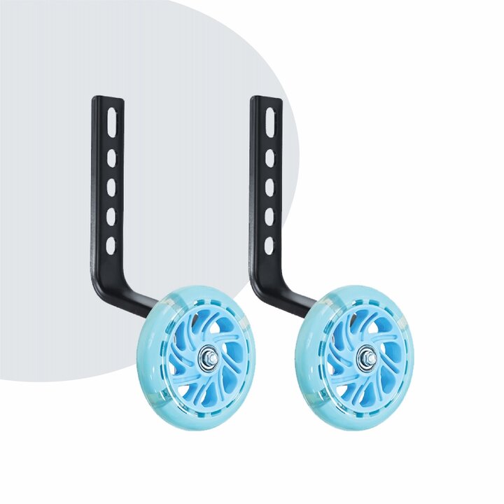 Voltano Zijwieltjes LED Verlichting Solid – Blauw – 12-20 Inch - Verstevigd Staal