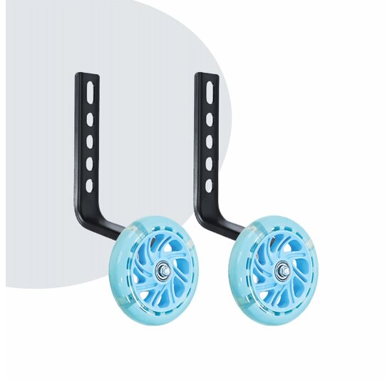 Voltano Zijwieltjes LED Verlichting Solid – Blauw – 12-20 Inch - Verstevigd Staal