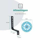 Voltano Zijwieltjes LED Verlichting Solid – Blauw – 12-20 Inch - Verstevigd Staal