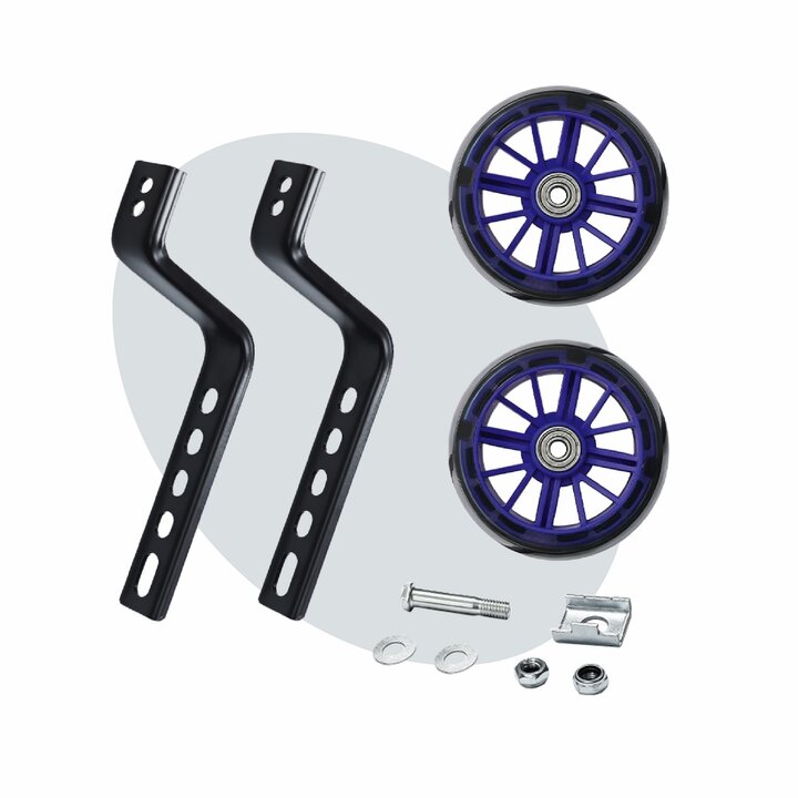 Voltano Zijwieltjes LED Verlichting Steady XL - Blauw - 12-20 Inch - Verstevigd Staal