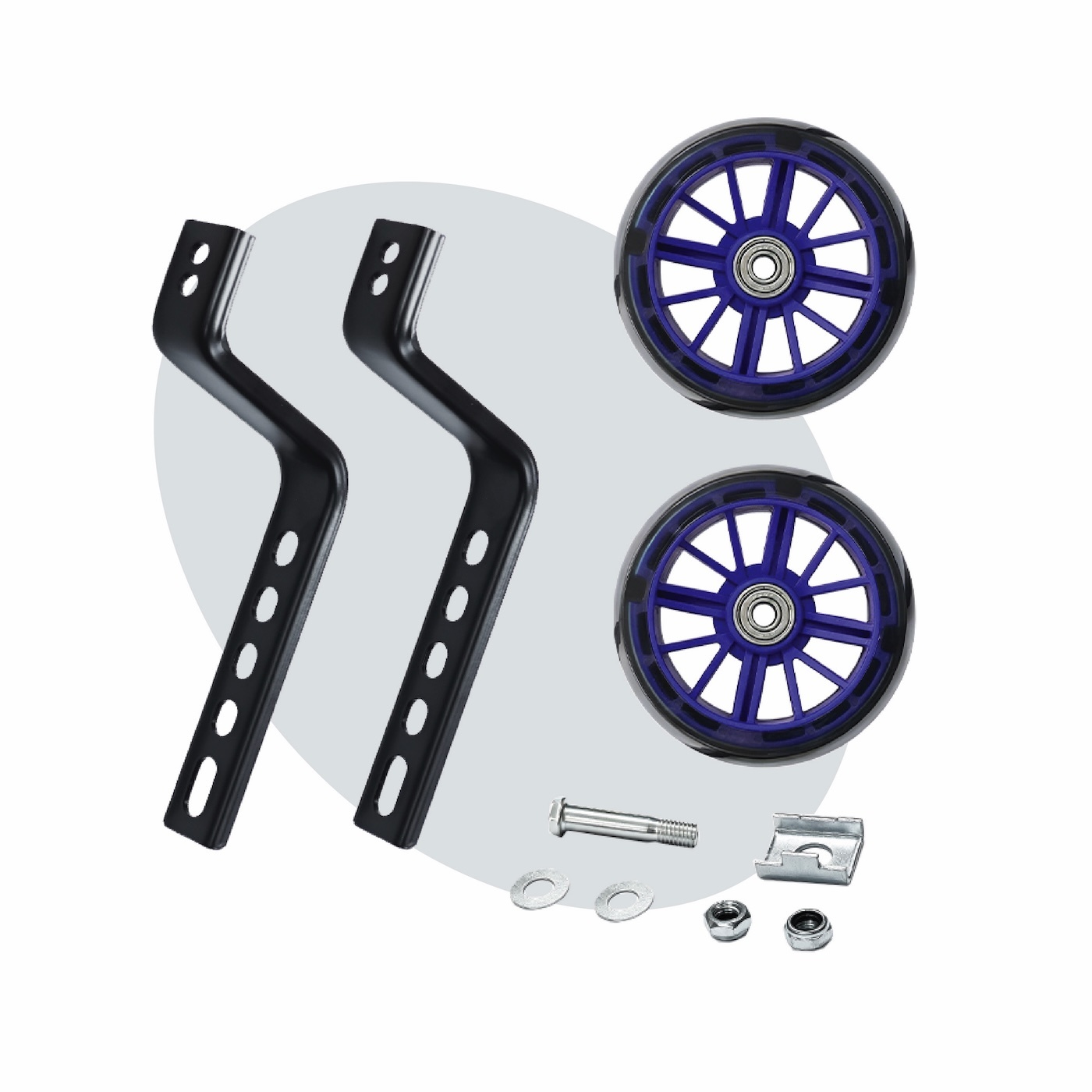 Voltano Zijwieltjes LED Verlichting Steady XL - Blauw - 12-20 Inch - Verstevigd Staal