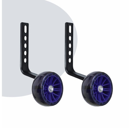 Voltano Zijwieltjes LED Verlichting Steady XL - Blauw - 12-20 Inch - Verstevigd Staal