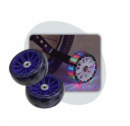 Voltano Zijwieltjes LED Verlichting Steady XL - Blauw - 12-20 Inch - Verstevigd Staal