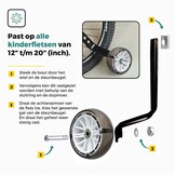 Voltano Zijwieltjes LED Verlichting Steady XL - Wit - 12-20 Inch - Verstevigd Staal