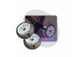 Voltano Zijwieltjes LED Verlichting Steady XL - Wit - 12-20 Inch - Verstevigd Staal