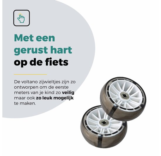 Voltano Zijwieltjes LED Verlichting Steady XL - Wit - 12-20 Inch - Verstevigd Staal