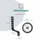 Voltano Zijwieltjes LED Verlichting Steady XL - Wit - 12-20 Inch - Verstevigd Staal