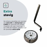 Voltano Zijwieltjes LED Verlichting Steady XL - Wit - 12-20 Inch - Verstevigd Staal