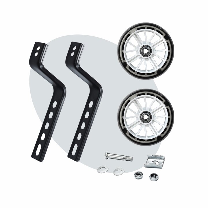 Voltano Zijwieltjes LED Verlichting Steady XL - Wit - 12-20 Inch - Verstevigd Staal