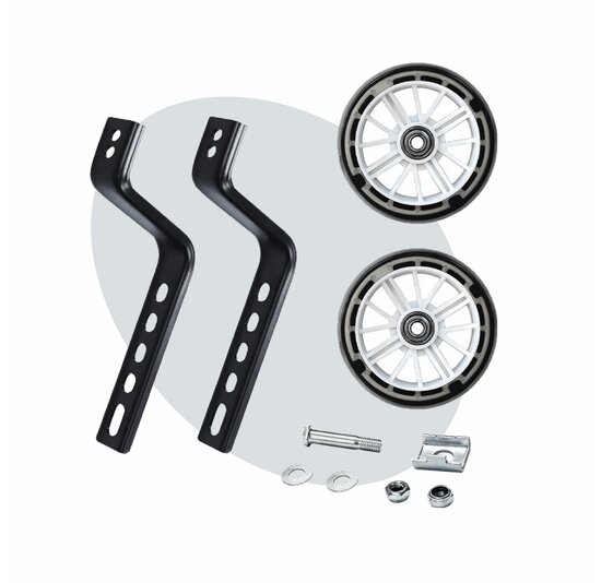 Voltano Zijwieltjes LED Verlichting Steady XL - Wit - 12-20 Inch - Verstevigd Staal