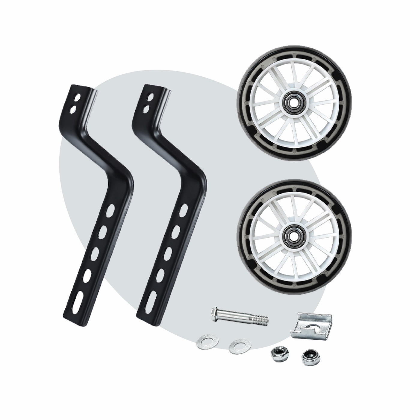 Voltano Zijwieltjes LED Verlichting Steady XL - Wit - 12-20 Inch - Verstevigd Staal