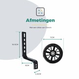 Voltano Zijwieltjes LED Verlichting Steady XL - Zwart - 12-20 Inch - Verstevigd Staal