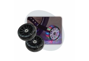 Voltano Zijwieltjes LED Verlichting Steady XL - Zwart - 12-20 Inch - Verstevigd Staal