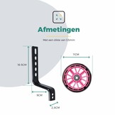 Voltano Zijwieltjes LED Verlichting Steady XL - Roze - 12-20 Inch - Verstevigd Staal