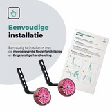 Voltano Zijwieltjes LED Verlichting Steady XL - Roze - 12-20 Inch - Verstevigd Staal