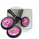 Voltano Zijwieltjes Strong - Roze - 12-20 Inch - Verstevigd Staal