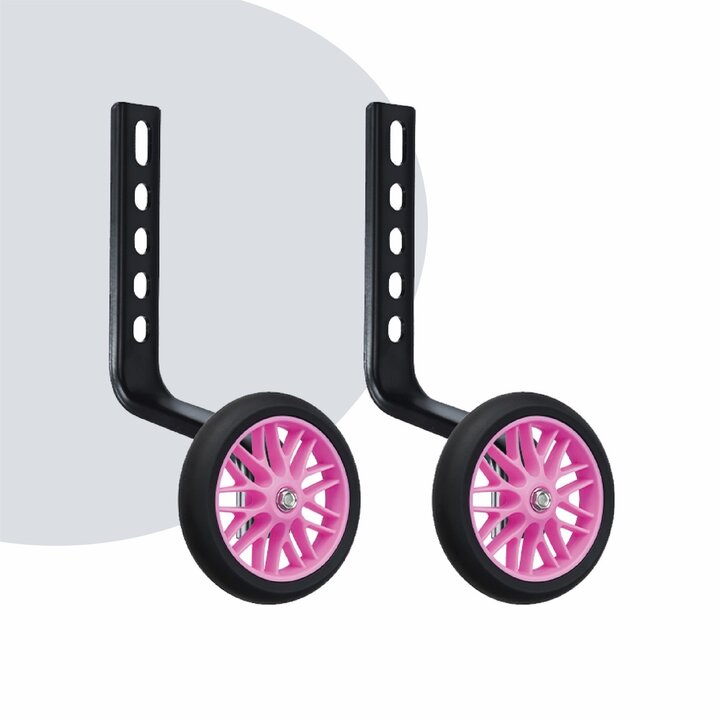 Voltano Zijwieltjes Strong - Roze - 12-20 Inch - Verstevigd Staal