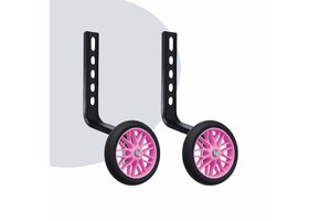 Voltano Zijwieltjes Strong - Roze - 12-20 Inch - Verstevigd Staal