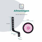 Voltano Zijwieltjes Strong - Roze - 12-20 Inch - Verstevigd Staal