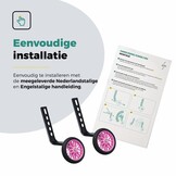 Voltano Zijwieltjes Strong - Roze - 12-20 Inch - Verstevigd Staal