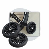 Voltano Zijwieltjes Strong - Zwart - 12-20 Inch - Verstevigd Staal