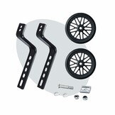 Voltano Zijwieltjes Strong - Zwart - 12-20 Inch - Verstevigd Staal