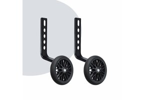 Voltano Zijwieltjes Strong - Zwart - 12-20 Inch - Verstevigd Staal