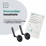 Voltano Zijwieltjes Strong - Zwart - 12-20 Inch - Verstevigd Staal