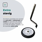 Voltano Zijwieltjes Strong - Wit - 12-20 Inch - Verstevigd Staal