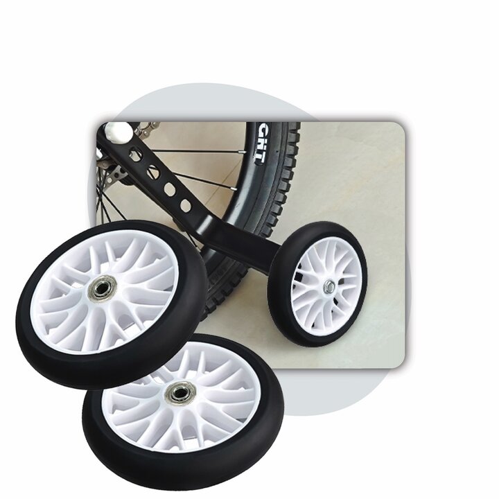 Voltano Zijwieltjes Strong - Wit - 12-20 Inch - Verstevigd Staal