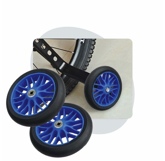 Voltano Zijwieltjes Strong - Blauw - 12-20 Inch - Verstevigd Staal