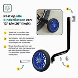 Voltano Zijwieltjes Strong - Blauw - 12-20 Inch - Verstevigd Staal