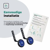 Voltano Zijwieltjes Strong - Blauw - 12-20 Inch - Verstevigd Staal