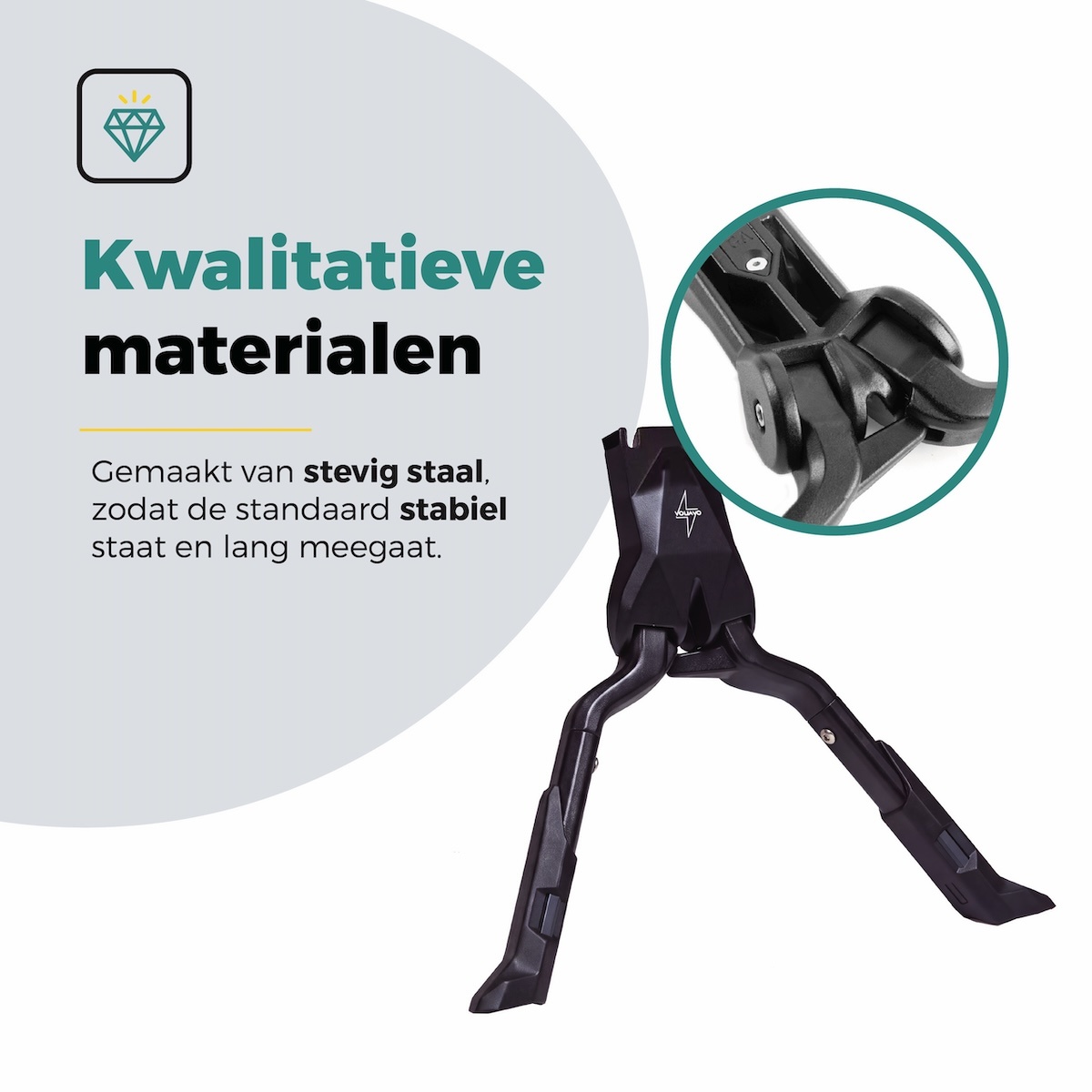 Voltano Dubbele Fietsstandaard - Zwart - 300MM - 24 t/m 29 Inch