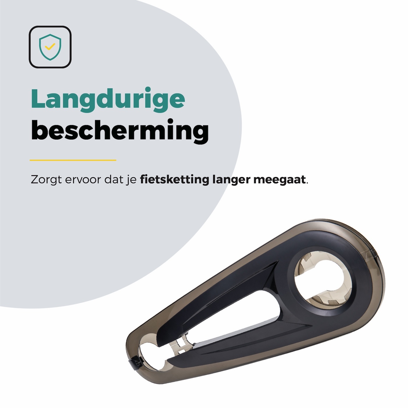 Voltano Kettingkast 26/28 Inch - Smoke / Zwart - Met Bevestigingsmateriaal