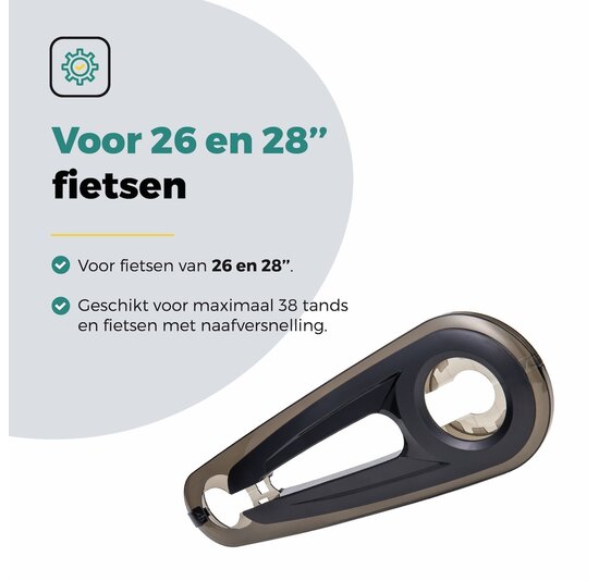Voltano Kettingkast 26/28 Inch - Smoke / Zwart - Met Bevestigingsmateriaal