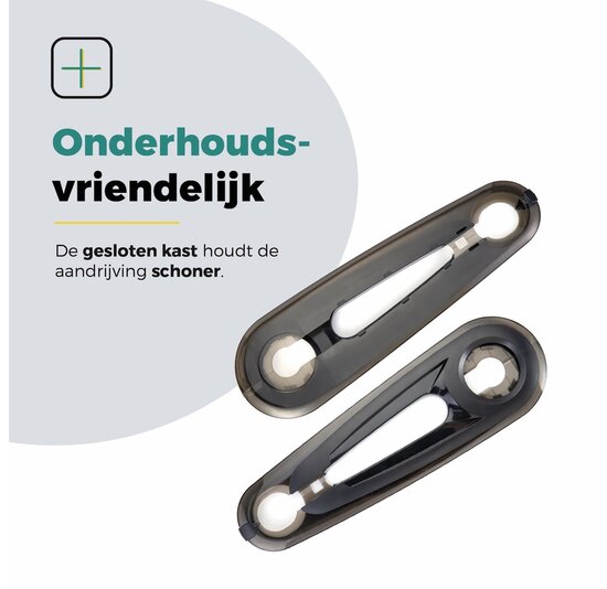 Voltano Kettingkast 26/28 Inch - Smoke / Zwart - Met Bevestigingsmateriaal