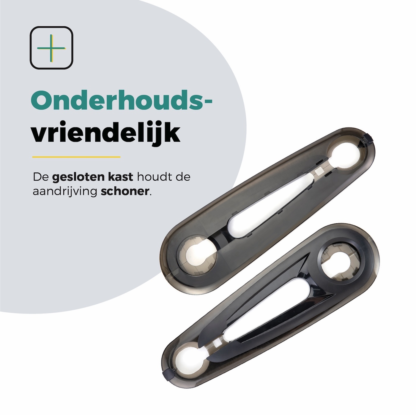 Voltano Kettingkast 26/28 Inch - Smoke / Zwart - Met Bevestigingsmateriaal