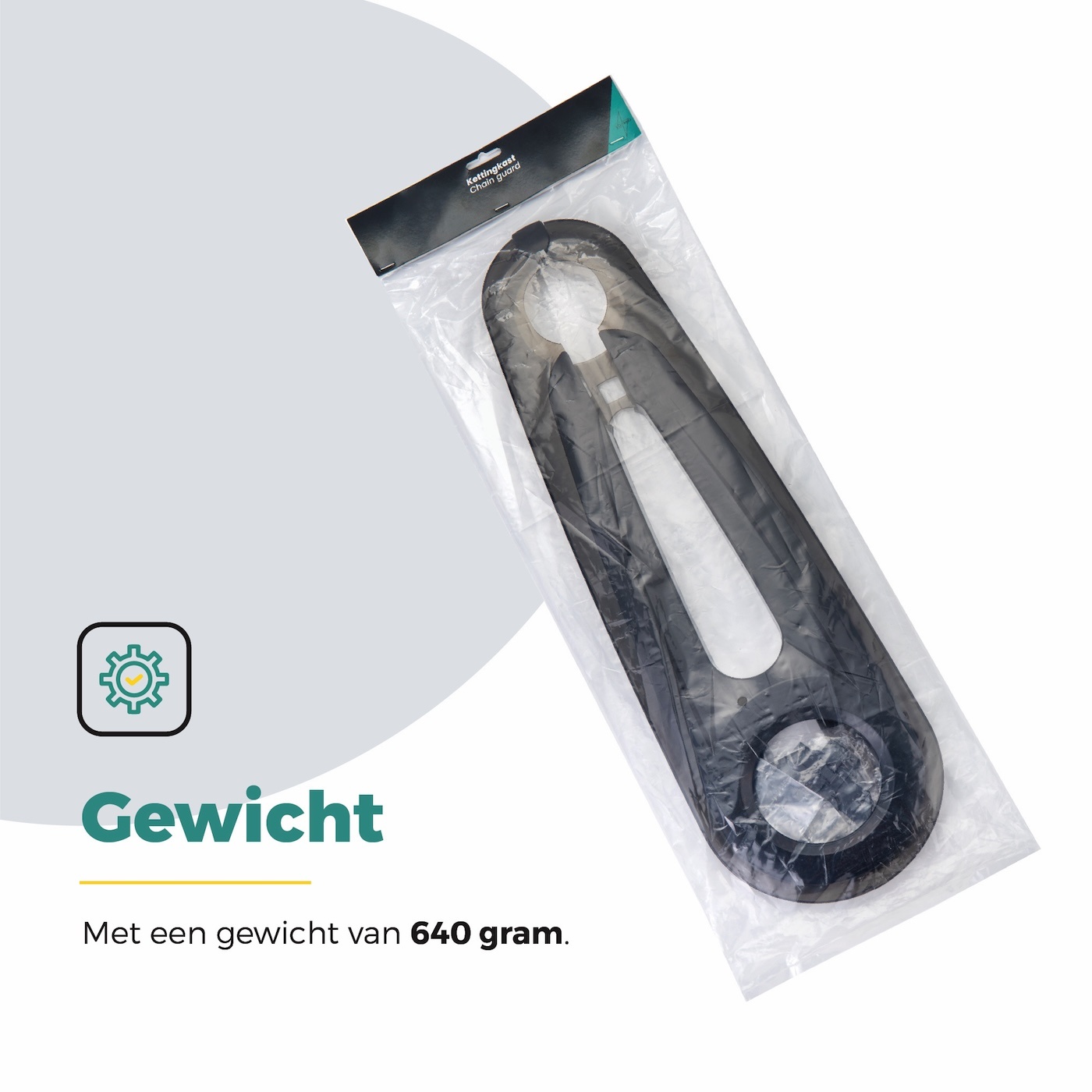 Voltano Kettingkast 26/28 Inch - Smoke / Zwart - Met Bevestigingsmateriaal