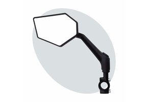 Voltano E-bike Fietsspiegel XL Links - Zwart - Anti Reflectie