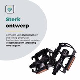 Voltano Antislip E-bike / Stadsfiets Fietspedalen 420077 - Zwart - Aluminium - Reflectoren