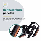 Voltano Antislip E-bike / Stadsfiets Fietspedalen 420077 - Zwart - Aluminium - Reflectoren