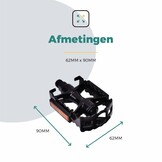Voltano Antislip E-bike / Stadsfiets Fietspedalen 420077 - Zwart - Aluminium - Reflectoren