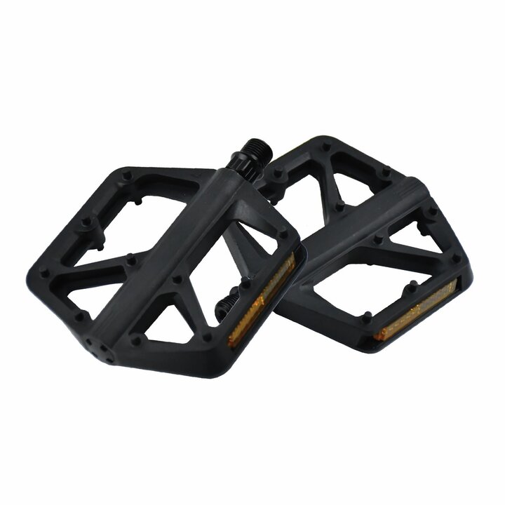 Voltano MTB / Racefietspedalen 422015 - Mat Zwart - Brede Grip Pedalen - Antislip