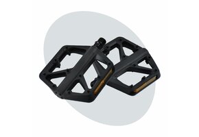 Voltano MTB / Racefietspedalen 422015 - Mat Zwart - Brede Grip Pedalen - Antislip