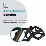 Voltano MTB / Racefietspedalen 422015 - Mat Zwart - Brede Grip Pedalen - Antislip