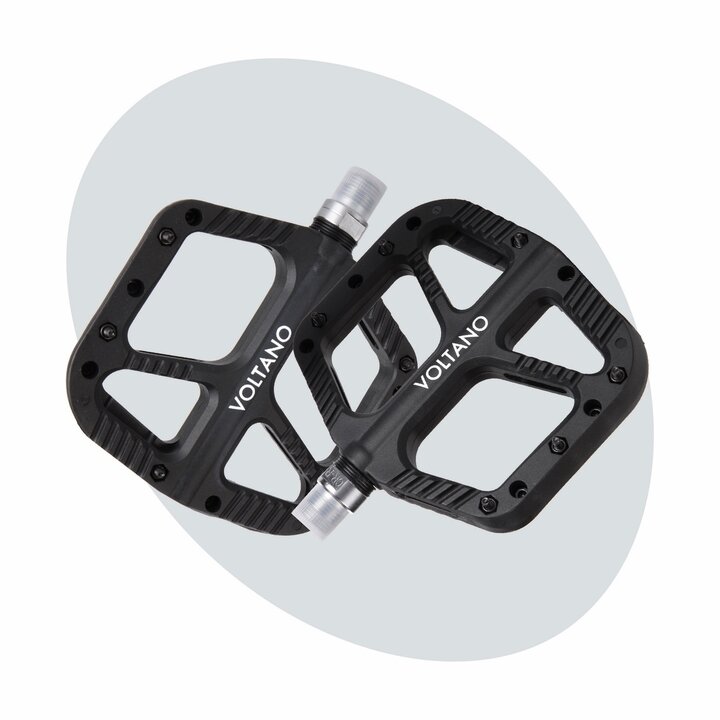 Voltano MTB / Racefietspedalen - Mat Zwart - Antislip - Grip pedalen